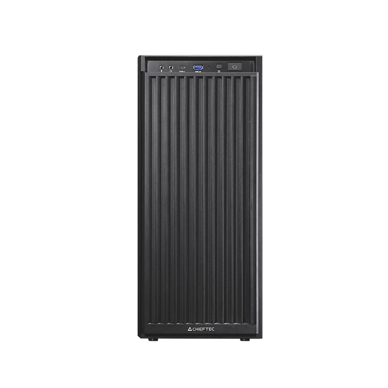 Obudowa komputerowa CHIEFTEC BW-01B-OP Midi Tower ATX/ITX, obsługa 6×3,5 inch + 4×2,5 inch, 2×5,25 inch, tył 1×120 mm, SGCC, czarna, 200×510×465 mm