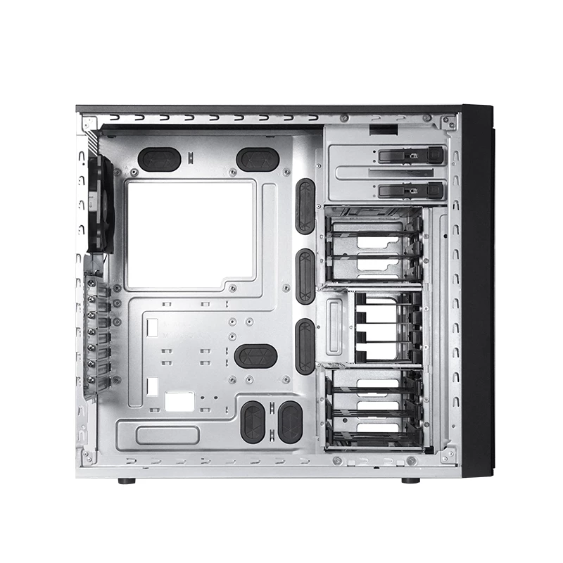 Obudowa komputerowa CHIEFTEC BW-01B-OP Midi Tower ATX/ITX, obsługa 6×3,5 inch + 4×2,5 inch, 2×5,25 inch, tył 1×120 mm, SGCC, czarna, 200×510×465 mm