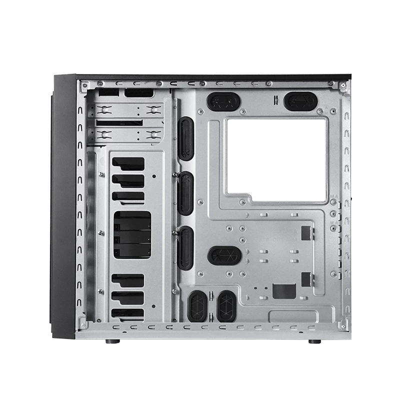 Obudowa komputerowa CHIEFTEC BW-01B-OP Midi Tower ATX/ITX, obsługa 6×3,5 inch + 4×2,5 inch, 2×5,25 inch, tył 1×120 mm, SGCC, czarna, 200×510×465 mm