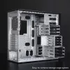 Obudowa komputerowa CHIEFTEC BW-01B-OP Midi Tower ATX/ITX, obsługa 6×3,5 inch + 4×2,5 inch, 2×5,25 inch, tył 1×120 mm, SGCC, czarna, 200×510×465 mm
