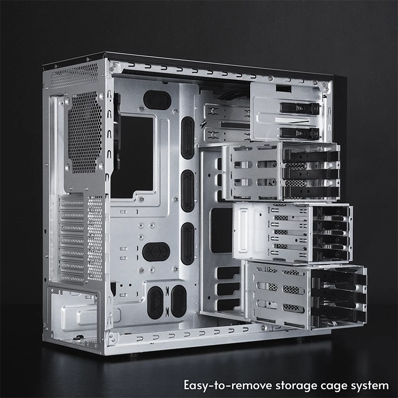 Obudowa komputerowa CHIEFTEC BW-01B-OP Midi Tower ATX/ITX, obsługa 6×3,5 inch + 4×2,5 inch, 2×5,25 inch, tył 1×120 mm, SGCC, czarna, 200×510×465 mm