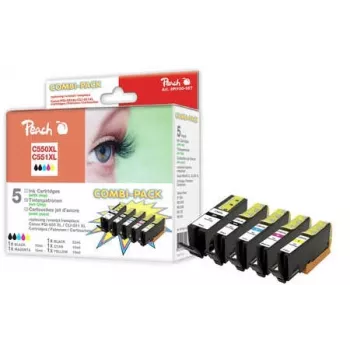 Peach PI100-167 Kompatybilny zestaw tuszy ekonomiczny do Canon PGI-550XL/CLI-551XL, 5-pak
