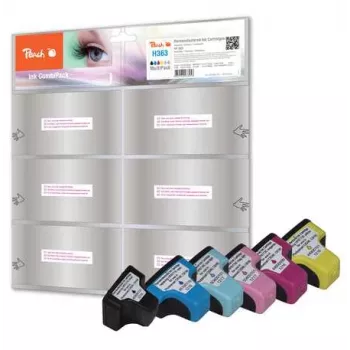 Peach 319010 Kompatybilny zestaw tuszy MultiPackPlus dla HP 363XL, 6 kolorów