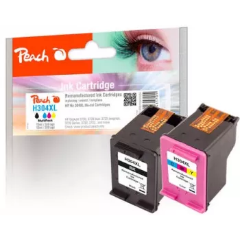 Wkład atramentowy Peach PI300-808 2 szt. Wysoka wydajność (XL) Czarny, Cyjan, magenta, Żółty