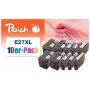 Kaseta z atramentem Peach 0F319986 10 szt. Czarny, Cyjan, Purpurowy, Żółty