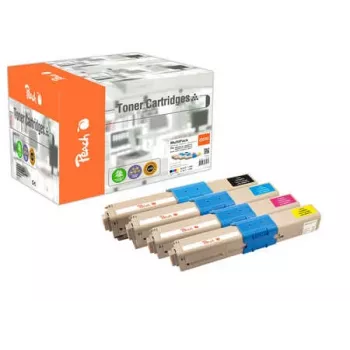 Peach 112100 kaseta z tonerem 4 szt. kompatybilna czarna, cyjan, magenta, żółta