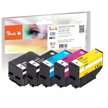 Peach PI200-674 wkład atramentowy 5 szt. Kompatybilny Standardowa wydajność Czarny, cyjan, magenta, Żółty