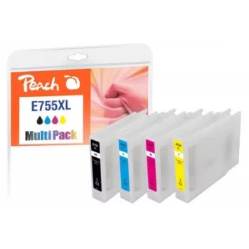 Peach PI200-724 wkład atramentowy 4 szt. Kompatybilny Wysokowydajny (XL) Czarny, Cyjan, magenta, Żółty