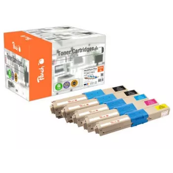 Peach 112228 kaseta z tonerem 5 szt. kompatybilna czarna, cyjan, magenta, żółta