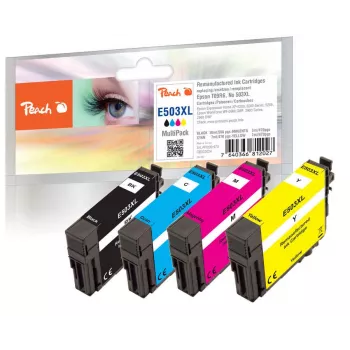 Peach PI200-970 kaseta z tuszem 4 szt. kompatybilna Wysoka wydajność (XL) czarna, cyjan, magenta, żółta