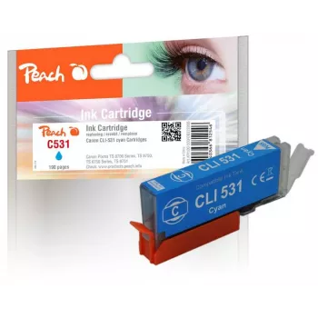 Peach PI100-500 kaseta z tuszem 1 szt. kompatybilna Standardowa wydajność cyjan