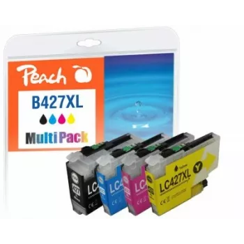 Peach PI500-401 wkład atramentowy 4 szt. Kompatybilny Wysokowydajny Czarny, cyjan, magenta, żółty