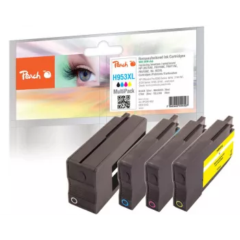 Peach PI300-932 kaseta z tuszem 4 szt. kompatybilna Wysoka wydajność (XL) czarna, cyjan, magenta, żółta