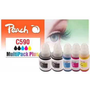 Peach 321339 wkład atramentowy 5 szt. Kompatybilny Standardowa wydajność Czarny, cyjan, magenta, żółty