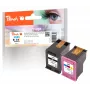 Peach PI300-948 kaseta z tuszem 2 szt. kompatybilna czarna, magenta, żółta, cyjan