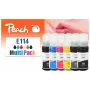 Peach 321706 wkład atramentowy 6 szt. Kompatybilny Standardowa wydajność Czarny, cyjan, Szary, magenta, Żółty