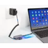 Manhattan USB-C Dock/Hub, Porty (x3): HDMI, USB-A i USB-C, z Power Delivery (PD) 100 W - wymaga zewnętrznej ładowarki USB-C (nie dołączona). Zasilany przez USB (nie wymaga zewnętrznego zasilacza), gdy PD nie jest używane, Aluminium