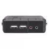 Manhattan KVM Switch Compact 4-Port, 4x USB-A, w komplecie kable, obsługa audio, sterowanie 4 komputerami za pomocą jednej myszy/klawiatury/ekranu, czarny, dożywotnia gwarancja, w opakowaniu
