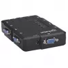 Manhattan KVM Switch Compact 4-Port, 4x USB-A, w komplecie kable, obsługa audio, sterowanie 4 komputerami za pomocą jednej myszy/klawiatury/ekranu, czarny, dożywotnia gwarancja, w opakowaniu