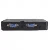 Manhattan KVM Switch Compact 4-Port, 4x USB-A, w komplecie kable, obsługa audio, sterowanie 4 komputerami za pomocą jednej myszy/klawiatury/ekranu, czarny, dożywotnia gwarancja, w opakowaniu