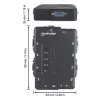Manhattan KVM Switch Compact 4-Port, 4x USB-A, w komplecie kable, obsługa audio, sterowanie 4 komputerami za pomocą jednej myszy/klawiatury/ekranu, czarny, dożywotnia gwarancja, w opakowaniu