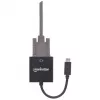Manhattan Kabel konwertera USB-C na VGA, 1080p@60Hz, czarny, 8 cm, wtyk na gniazdo, dożywotnia gwarancja, odpowiednik CDP2HD