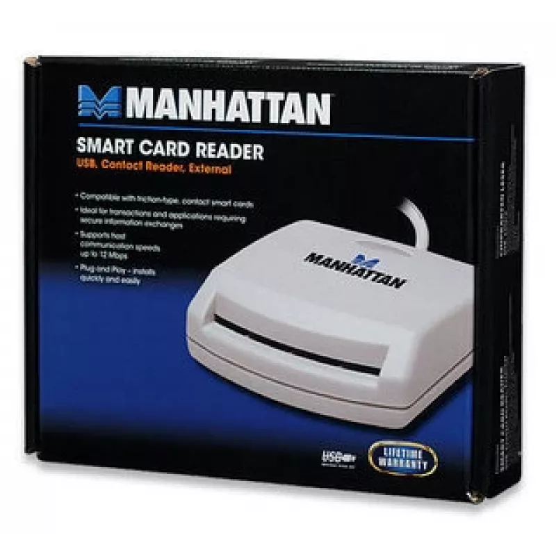 Czytnik kart inteligentnych Manhattan 172844 USB 1.1 Biały