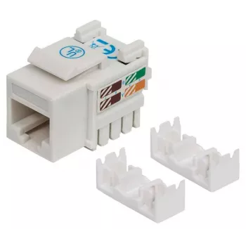 Intellinet Keystone Jack, Cat6, UTP, Punch-down, biały, płaski, biały, RJ-45, żeński, 22/26, Cat6