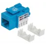 Intellinet Keystone Jack, Cat6, UTP, do zaciskania, niebieski, płaski, niebieski, RJ-45, żeński, 22/26, Cat6