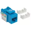 Intellinet Keystone Jack, Cat6, UTP, do zaciskania, niebieski, płaski, niebieski, RJ-45, żeński, 22/26, Cat6