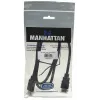 Manhattan HDMI 4K@30Hz Kabel z Ethernetem, 1m, Kompatybilny ze WSZYSTKIMI zastosowaniami 1080p/HD i większością 4K (sprawdź specyfikację 4K swojego systemu, aby mieć pewność), Męski na Męski, Czarny, Ultra HD 4k x 2k, Dożywotnia gwarancja, Wysoka prędkość, Odpowiednik HDMM1MHS