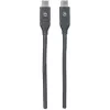 Kabel Manhattan USB-C na USB-C, 1 m, męski na męski, czarny, 10 Gb/s (USB 3.2 Gen 2, znane również jako USB 3.1), 3 A (szybkie ładowanie), SuperSpeed+ USB, dożywotnia gwarancja, odpowiednik USB31CC1M