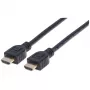 Kabel Manhattan HDMI 4K@60Hz z Ethernetem – atest CL3, 5 m, do montażu w ścianie, do wszystkich zastosowań 4K i 1080p/HD – przy modernizacji teraz lub gotowy na przyszłość, wtyk męski na wtyk męski, czarny, Ultra HD 4Kx2K, dożywotnia gwarancja, Premium High Speed