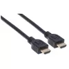 Kabel Manhattan HDMI 4K@60Hz z Ethernetem – atest CL3, 5 m, do montażu w ścianie, do wszystkich zastosowań 4K i 1080p/HD – przy modernizacji teraz lub gotowy na przyszłość, wtyk męski na wtyk męski, czarny, Ultra HD 4Kx2K, dożywotnia gwarancja, Premium High Speed