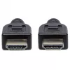 Kabel Manhattan HDMI 4K@60Hz z Ethernetem – atest CL3, 5 m, do montażu w ścianie, do wszystkich zastosowań 4K i 1080p/HD – przy modernizacji teraz lub gotowy na przyszłość, wtyk męski na wtyk męski, czarny, Ultra HD 4Kx2K, dożywotnia gwarancja, Premium High Speed