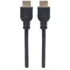 Kabel Manhattan HDMI 4K@60Hz z Ethernetem – atest CL3, 5 m, do montażu w ścianie, do wszystkich zastosowań 4K i 1080p/HD – przy modernizacji teraz lub gotowy na przyszłość, wtyk męski na wtyk męski, czarny, Ultra HD 4Kx2K, dożywotnia gwarancja, Premium High Speed