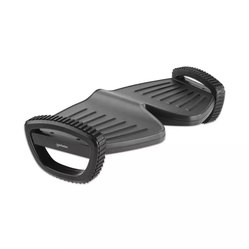 Manhattan Foot Rest/Rocker, Podnóżek bujany pod biurko zwiększający komfort i wydajność, Dwa tryby bujania, 277 x 502 mm, Teksturowana powierzchnia, Czarny, Dożywotnia gwarancja