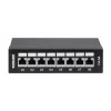 Intellinet Patch Panel, Cat6a, FTP, 8-portowy, biurkowy, ekranowany, bloki uderzeniowe 90° od góry, czarny