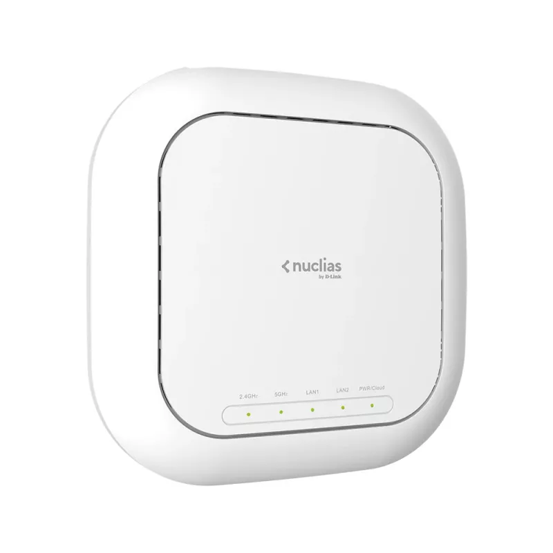 D-Link Wireless AC1900 Wave2 Nuclias Access Point, 2,4 GHz, 5 GHz, 1900 Mbit/s, SSID, WPA, WPA-Enterprise, WPA-PSK, WPA2-Enterprise, WPA2-PSK, WPA3, WPA3-PSK, 10,100,1000 Mbit/s