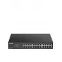D-Link 24-portowy Gigabitowy inteligentny przełącznik zarządzalny, Zarządzalny, L2, Gigabit Ethernet (10/100/1000), Montaż w szafie rack, 1U