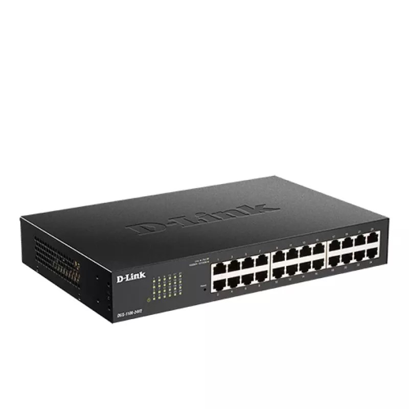 D-Link 24-portowy Gigabitowy inteligentny przełącznik zarządzalny, Zarządzalny, L2, Gigabit Ethernet (10/100/1000), Montaż w szafie rack, 1U