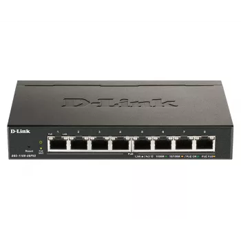 D-Link 8-Port PoE Gigabit Smart Managed Switch, zarządzalny, L2/L3, Gigabit Ethernet (10/100/1000), pełny dupleks, Power over Ethernet (PoE)