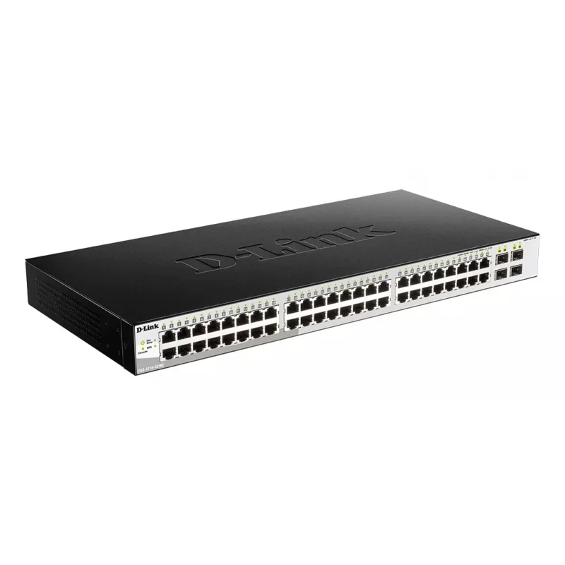 D-Link DGS-1210-52/ME Zarządzalny przełącznik L2 Gigabit Ethernet (10/100/1000) 1U Czarny
