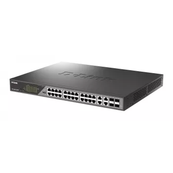 D-Link DSS-200G-28MPP przełącznik sieciowy zarządzalny L2 Gigabit Ethernet (10/100/1000) Power over Ethernet (PoE) 1U szary