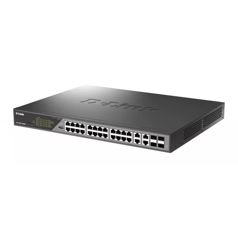 D-Link DSS-200G-28MPP przełącznik sieciowy zarządzalny L2 Gigabit Ethernet (10/100/1000) Power over Ethernet (PoE) 1U szary