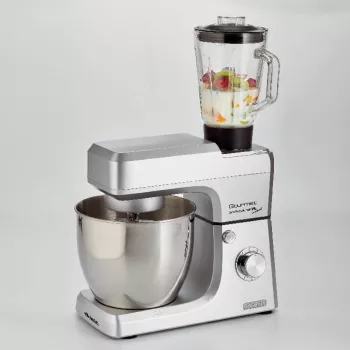 Ariete 1598 Gourmet Professional 7L Metal - mikser planetarny z blenderem - misa ze stali nierdzewnej - 7 l - dzbanek szklany - 1200 watów - 6 prędkości