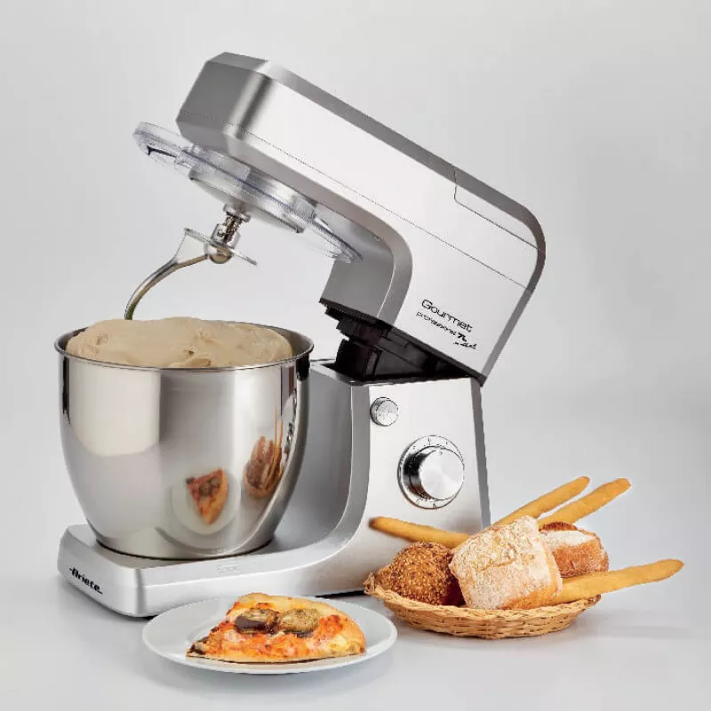 Ariete 1598 Gourmet Professional 7L Metal - mikser planetarny z blenderem - misa ze stali nierdzewnej - 7 l - dzbanek szklany - 1200 watów - 6 prędkości
