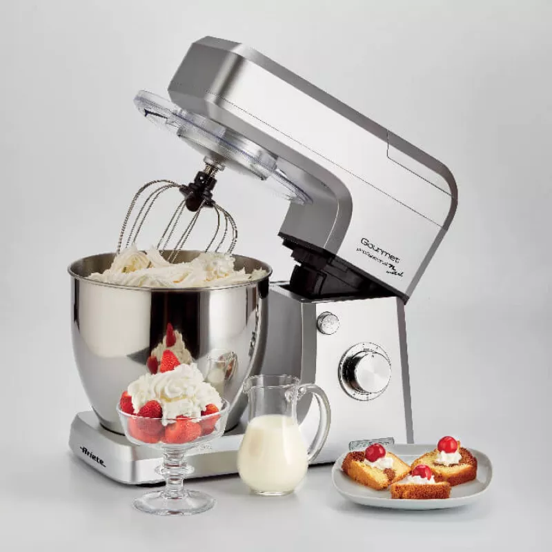 Ariete 1598 Gourmet Professional 7L Metal - mikser planetarny z blenderem - misa ze stali nierdzewnej - 7 l - dzbanek szklany - 1200 watów - 6 prędkości