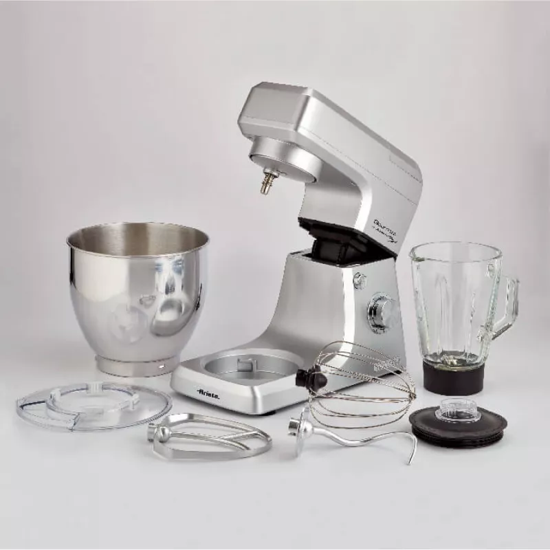 Ariete 1598 Gourmet Professional 7L Metal - mikser planetarny z blenderem - misa ze stali nierdzewnej - 7 l - dzbanek szklany - 1200 watów - 6 prędkości