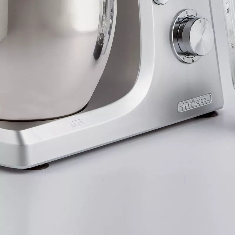 Ariete 1598 Gourmet Professional 7L Metal - mikser planetarny z blenderem - misa ze stali nierdzewnej - 7 l - dzbanek szklany - 1200 watów - 6 prędkości